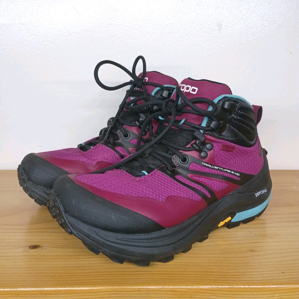 Women's Topo Athletic Trailventure 2 WP Hiking Boots Raspberry Sz 6.5 No Insoles